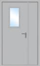 Тамбурная дверь (Порошок и Порошок) со стеклом