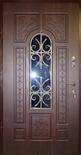 Дверь МДФ Vinorit с ковкой и стеклом