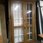 Дверь с МДФ со стеклом и решеткой